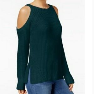 Hippie Rose Cold Shoulder Sweater MALACHITE XL